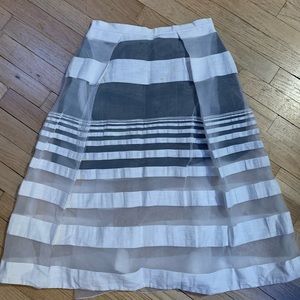 Tibi sheer paneled white skirt